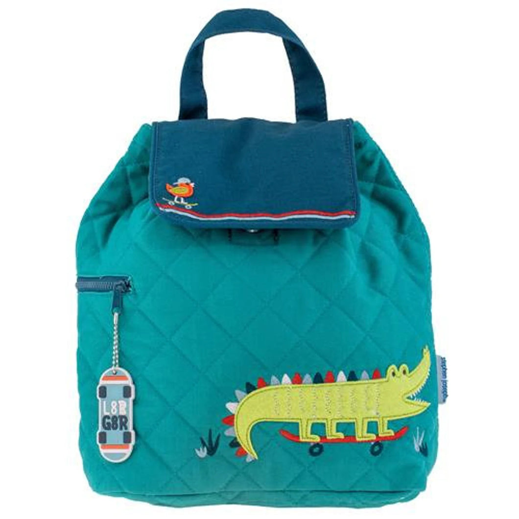 Quilted Backpack- Alligator