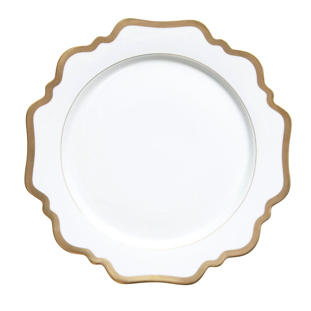Antique White/Gold Dinner Plate
