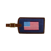 Load image into Gallery viewer, American Flag Needle Point Luggage Tag
